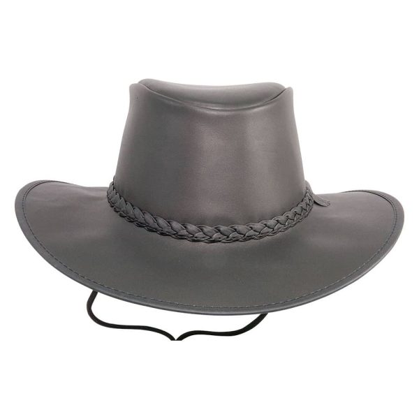 Crusher Mens Crushable Leather Outback Hat
