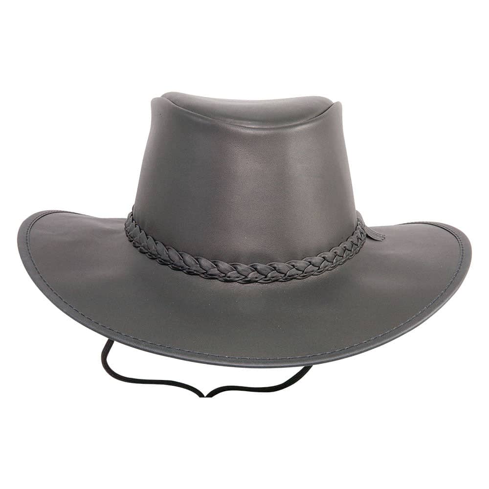 1-2 Crusher Mens Crushable Leather Outback Hat