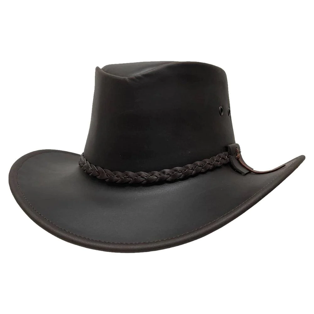 1-3 Bushman Mens Outback Leather Hat